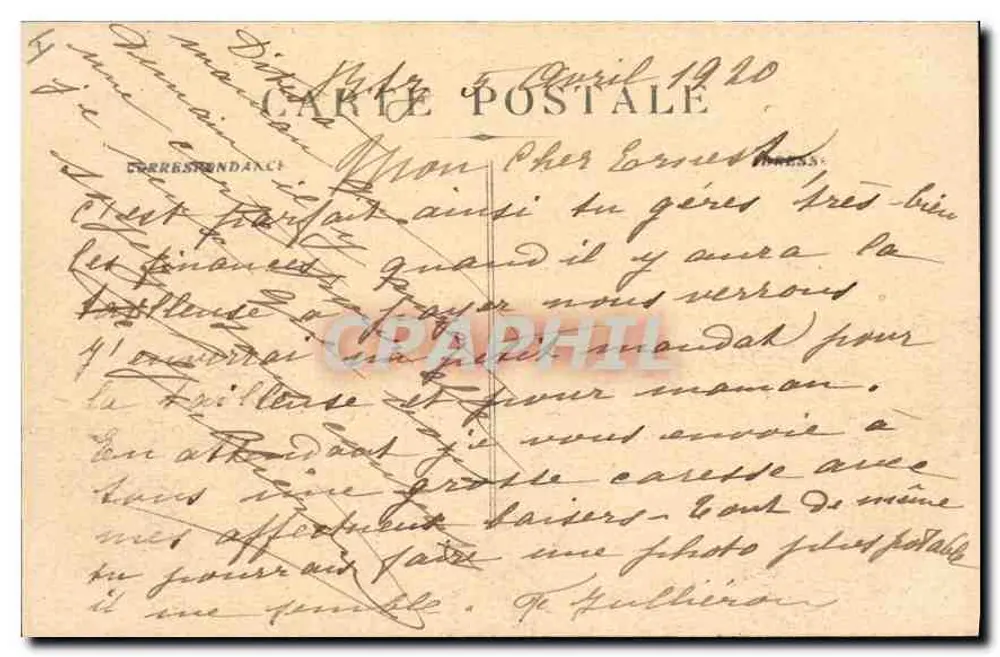 Biarritz - Efekt nocy — W tle: Pireneje hiszpańskie — L. Jugrand, fotografia - Rewers