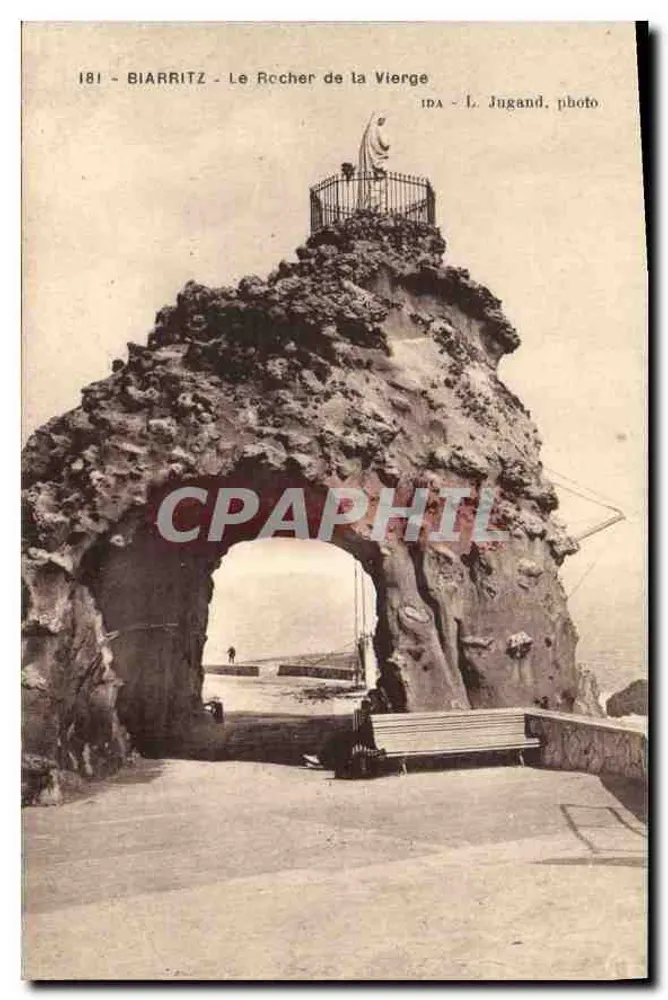 Biarritz - Il Rocher de la Vierge — Ida - L. Jugand, foto - Recto