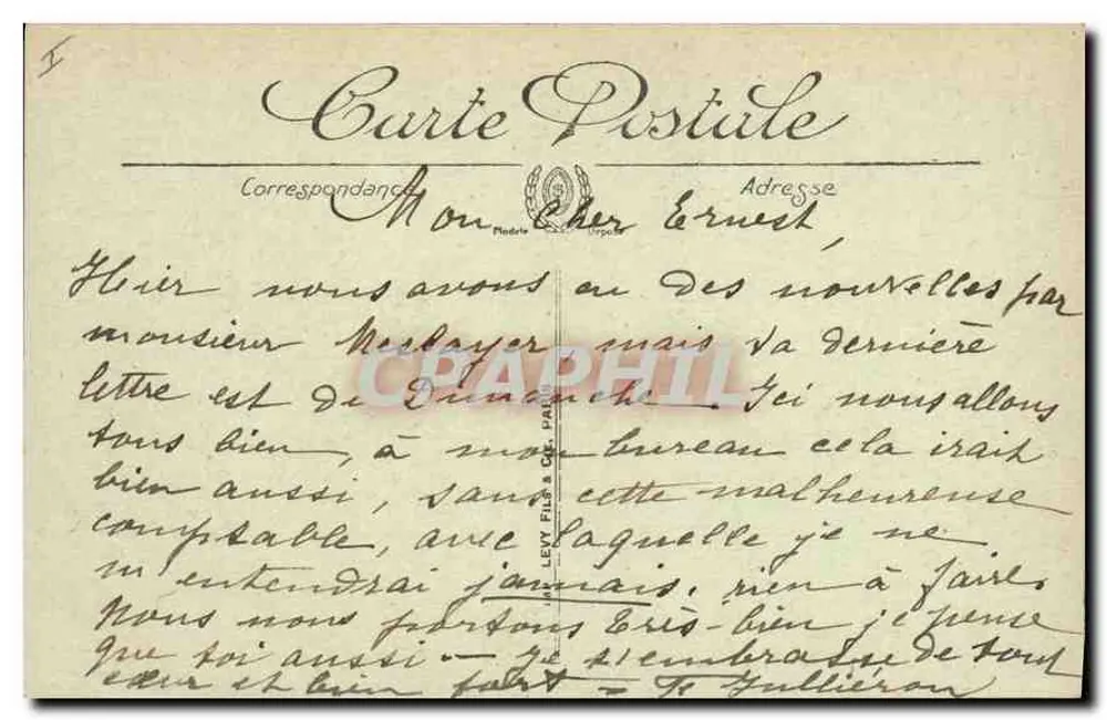 Biarritz — O Rocher de la Vierge — LL. — N° 17 - Verso
