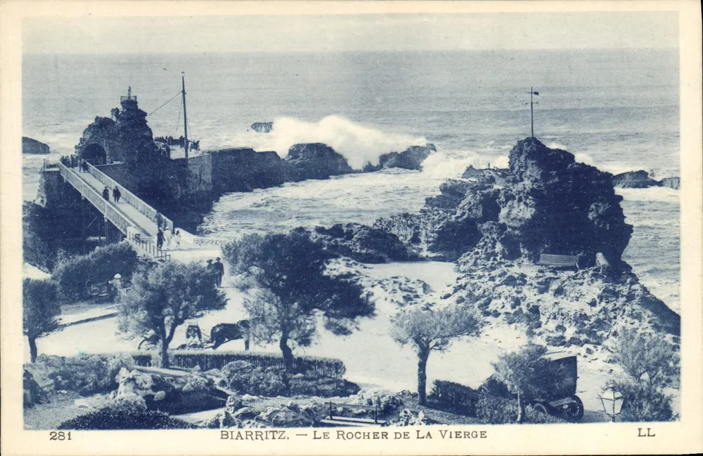 Biarritz — Il Rocher de la Vierge — LL, n° 281 - Recto