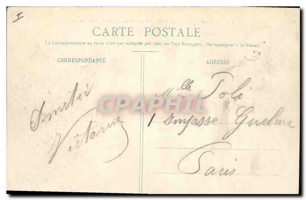 Boulogne-sur-Mer — Eine stürmische See (Route de Wimereux) — L. D., B., 657 - Rückseite