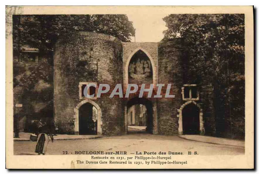 Boulogne-sur-Mer — La Porte des Dunes — restauriert 1231 von Philippe-le-Hurepel - Vorderseite