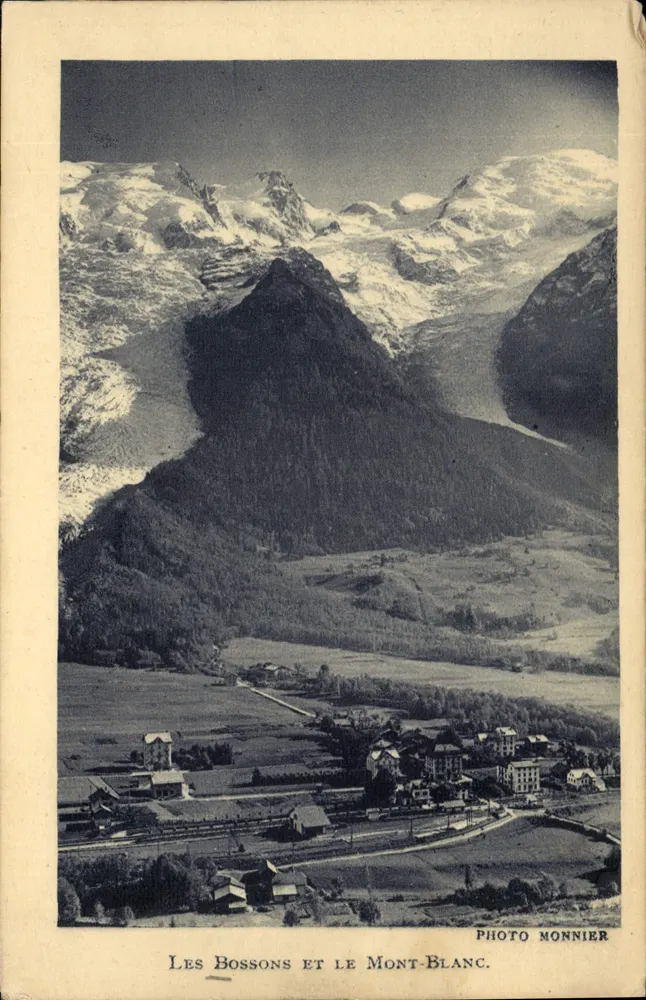 Les Bossons e o Mont-Blanc — Foto Monnier - Frente