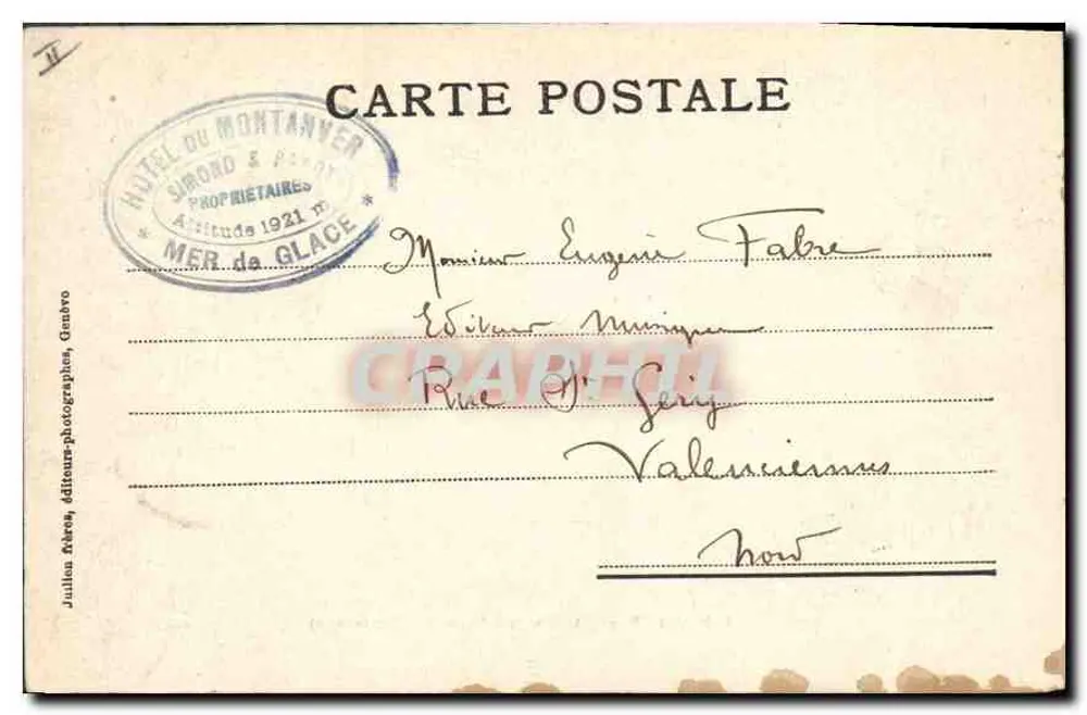 Pont Ste-Marie — viaduc à arches sur la Route de Chamonix — éditeur J.J. 2230 - Verso