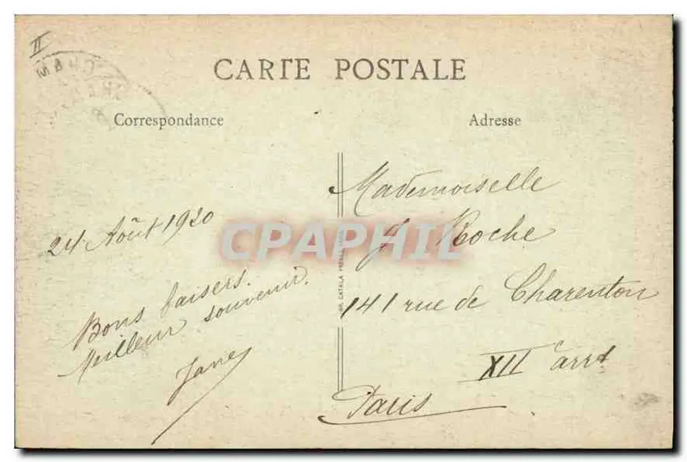 Massif do Mont-Blanc — Viaduto do Montenvers e a Aiguille do Dru (alt. 3755 m.) — B.F., Paris « Lux » - Verso