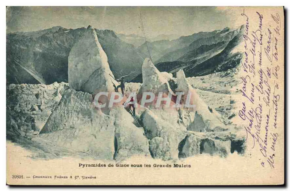 Pirâmides de Gelo sob os Grandes Mulets — Chamaux Frères & Cie Genebra, n° 39801 - Frente