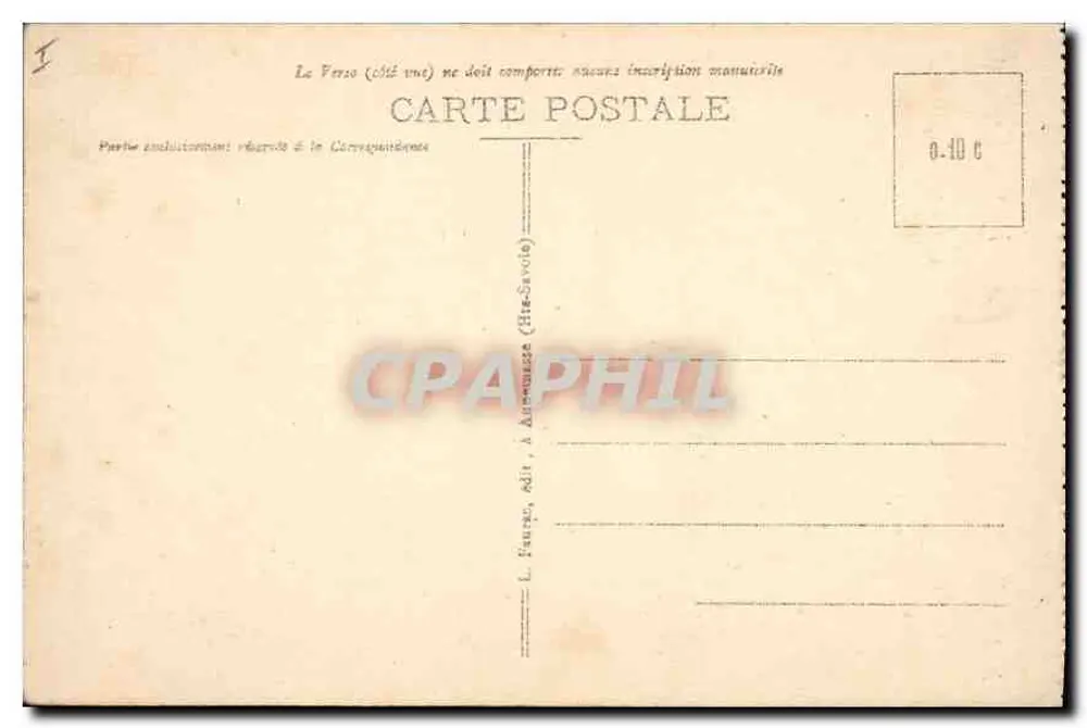 Chamonix-Mont-Blanc — Trem do Montenvers e Cadeia das Aiguilles Rouges — editor L. France, n° 901 - Verso