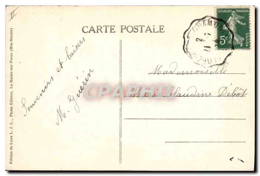 Chamonix — Bahnhof Montenvers und die Mer de Glace — L. J. L. - 23 - Rückseite