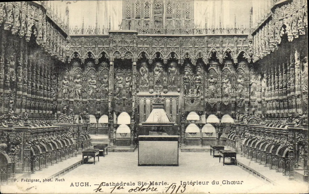 Auch. Catedral de Santa María — Interior del coro — P. Frézignac, fot. Ruch - Anverso