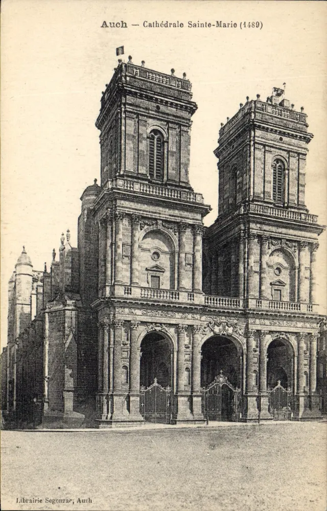 Auch — Catedral Sainte-Marie (1489) — Librairie Segonzac, Auch - Frente