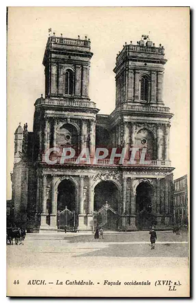Auch — A Catedral — Fachada ocidental (século XVII) — LL - Frente