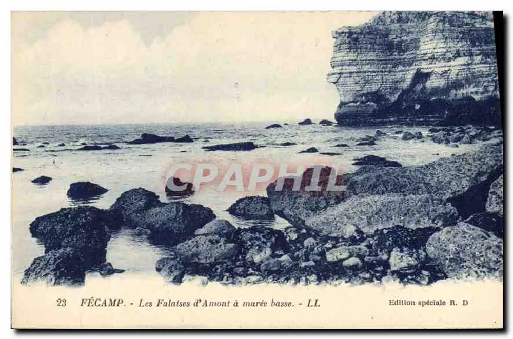 Fécamp - Las falaises d'Amont a marea baja — Edición especial R. D. - Anverso