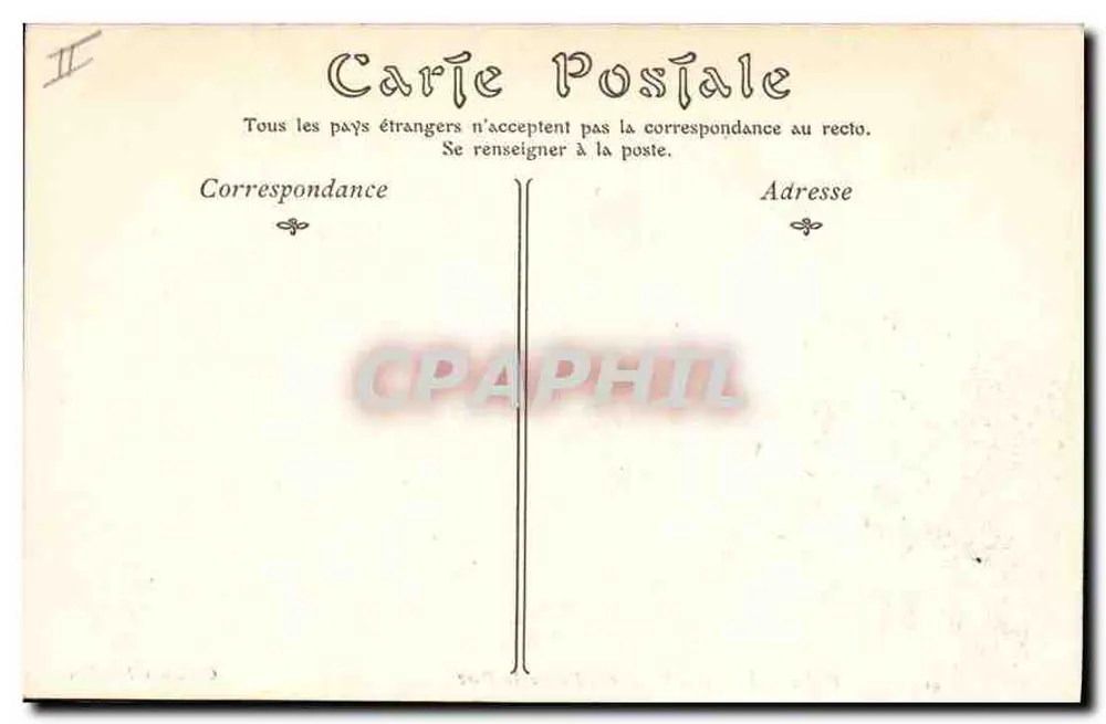 Pau — Das Alte Schloss und der Eingang zum Park — Collections ND PL - Rückseite