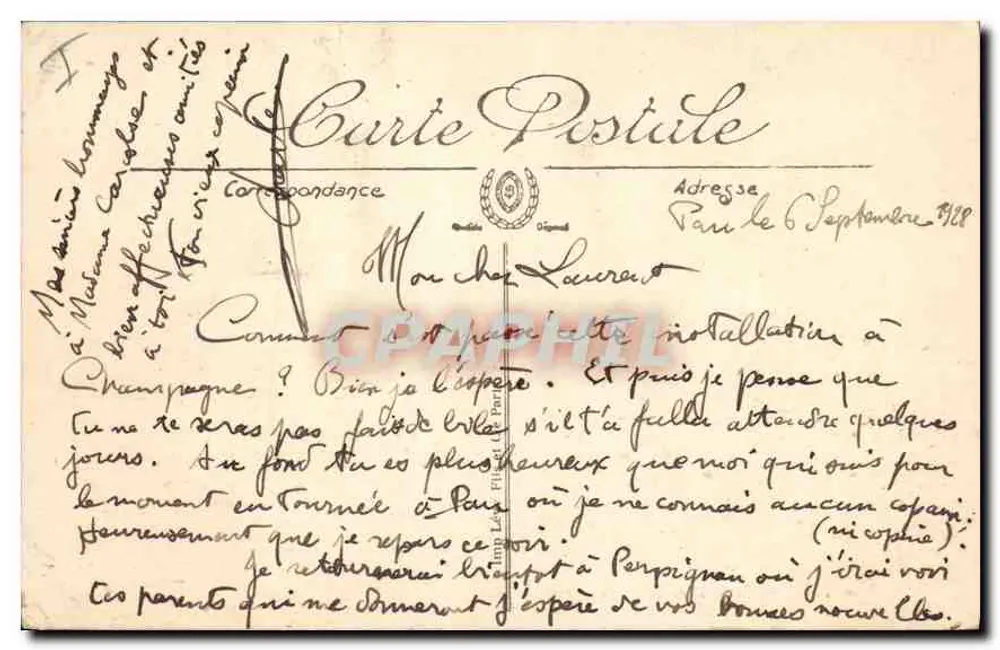 Pau — Le Château vu de Jurançon — LL. n°25 - Verso