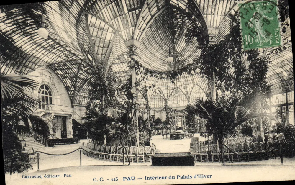Pau — Intérieur du Palais d'Hiver — Carrache, éditeur - Pau, C.C. - 125 - Frente