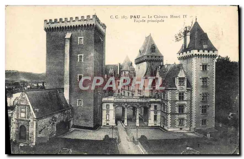 Pau — Schloss Henri IV — Hauptfassade — C.C. 187 - Vorderseite