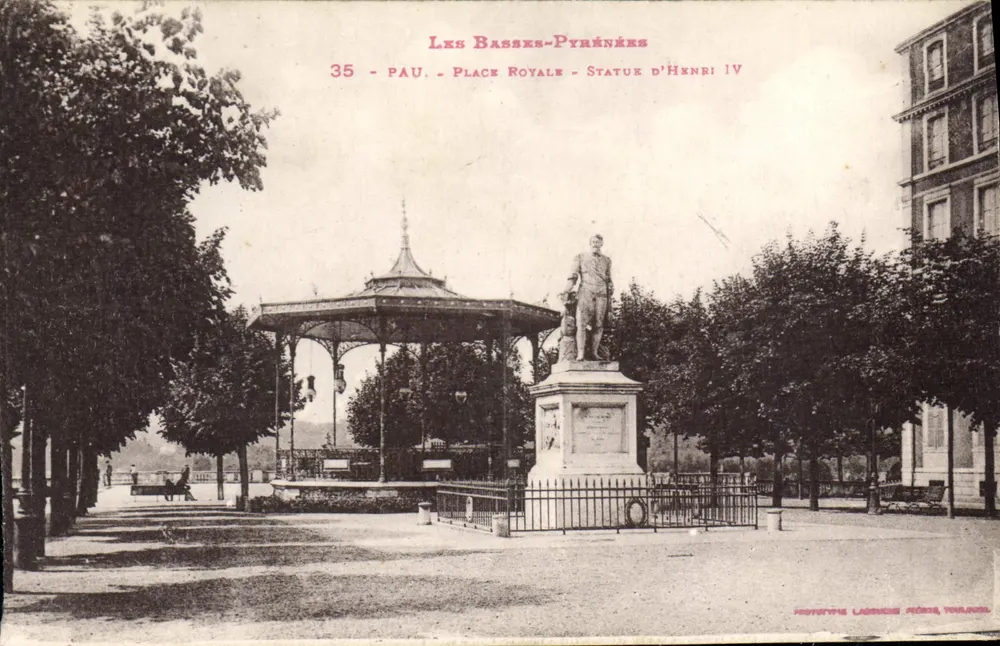 Pau - Place Royale - Statue von Henri IV — Verleger Héronyme Lassus, n°35 - Vorderseite