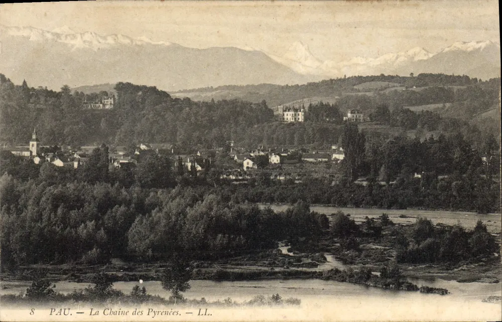 Pau — A Cadeia dos Pirineus — LL. - Frente