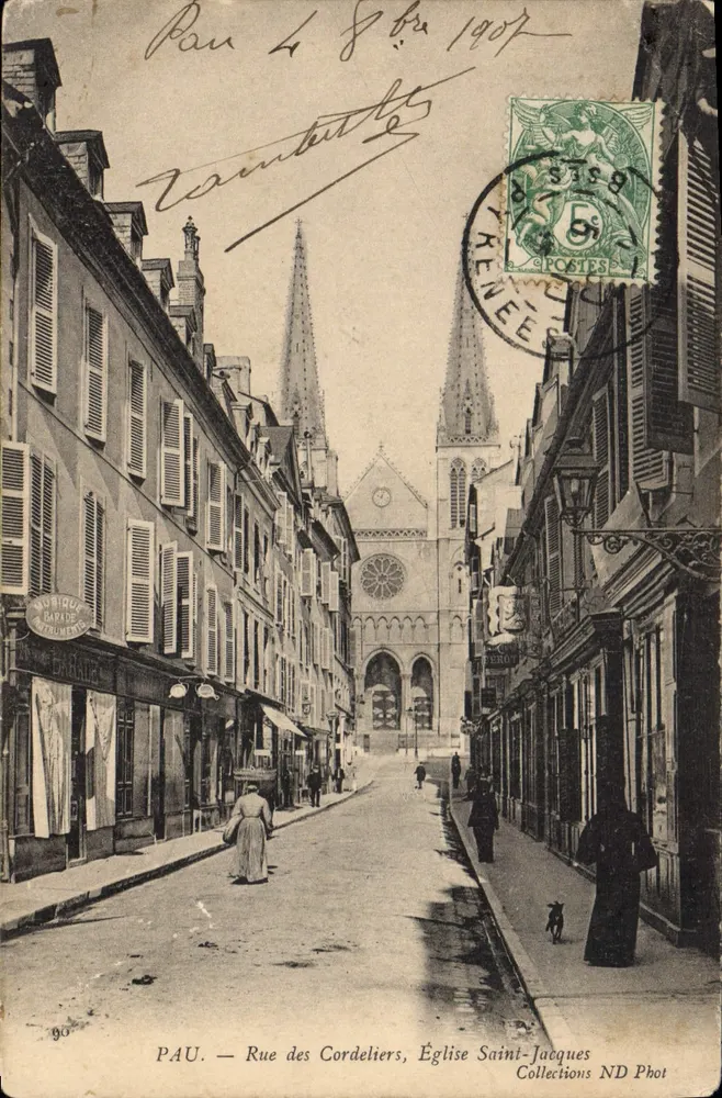 Pau — Rue des Cordeliers, Église Saint-Jacques — Collections ND Phot - Vorderseite