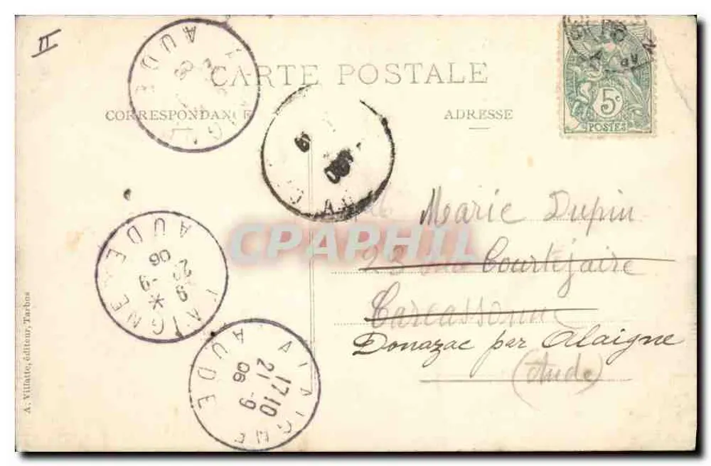 St. Jean de Luz — Welle an der Socoa-Dyke — A. Villate, Verlag, Turbès - Rückseite