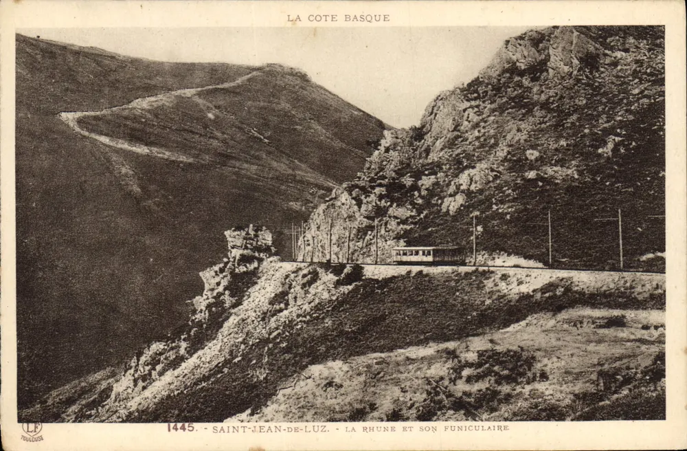 La Rhune und ihr Seilbahn — Saint-Jean-de-Luz — La Côte Basque — n°1445 — Verlag Labouche frères - Vorderseite