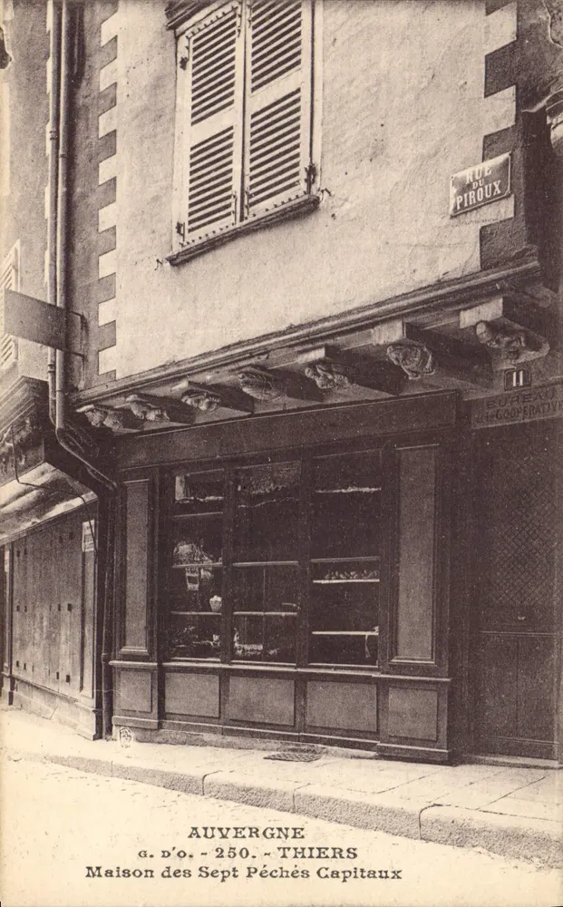Haus der Sieben Todsünden — Thiers, Auvergne — J. Gottliebengers, Édit. (P.-d.-D.) - Vorderseite
