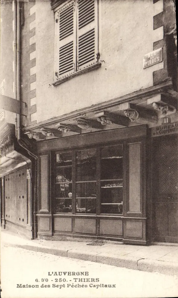L'Auvergne — Haus der Sieben Todsünden — G. D'O. - 250. - Thiers - Vorderseite