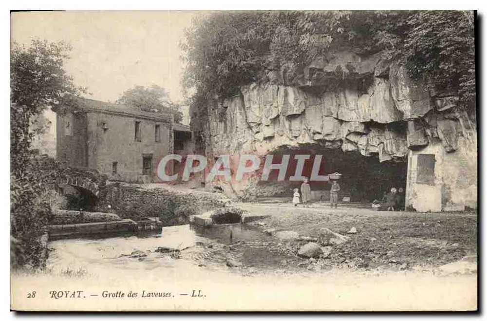 Royat — Grotte des Laveuses — LL. — Imprimée sur la carte - Frente