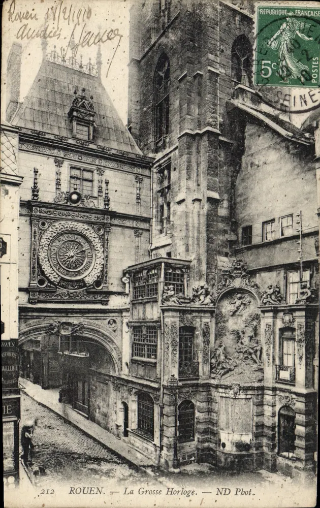 Rouen — A Grande Relógio — ND Phot. - Frente
