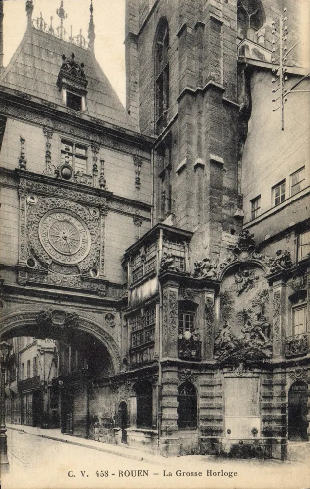 Rouen — A Grande Relógia — C. V. 458 - Frente