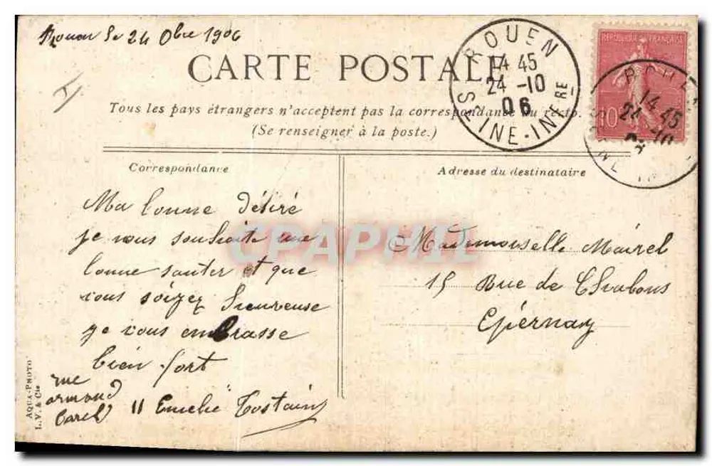 Rouen - Catedral, grande portal — editor L. A. P. Muto - Verso