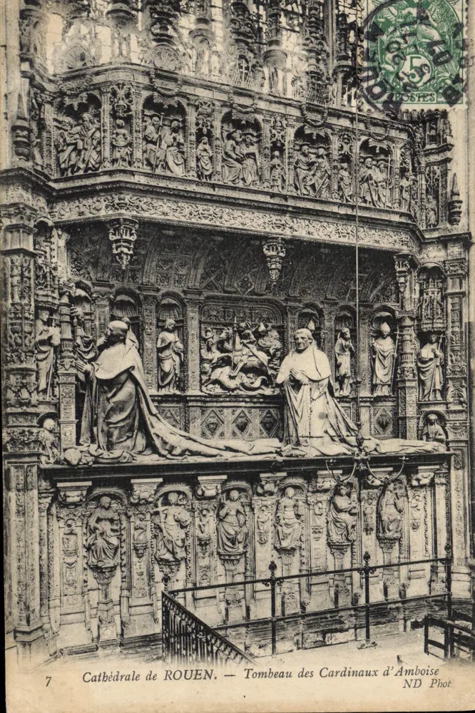 Kathedrale von ROUEN — Grab der Kardinäle von Amboise — ND Phot - Vorderseite