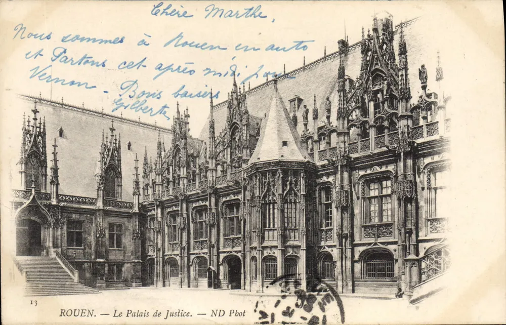 Rouen — Het Paleis van Justitie — ND Phot - Voorkant