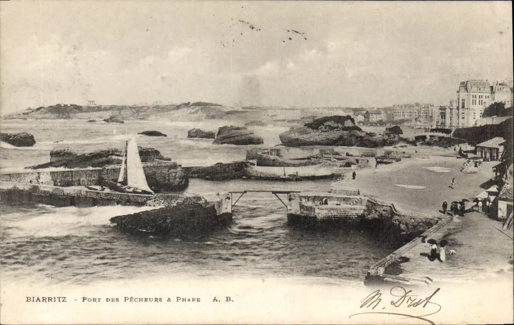 Biarritz - Porto dos Pescadores & Farol — A. B. — M. Trist - Frente
