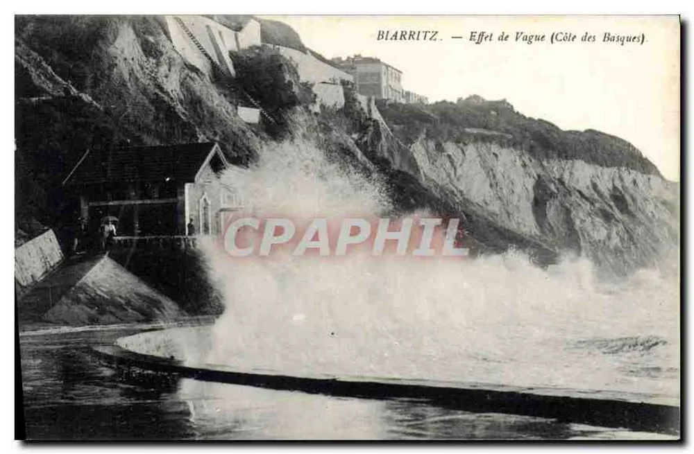 Biarritz — Efekt fali (Brzeg Baszków). — Wydawnictwo L. Jérôme - Awers