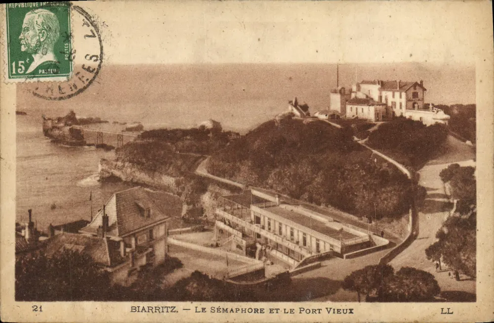 Biarritz — Der Semaphor und der alte Hafen — LL - Vorderseite