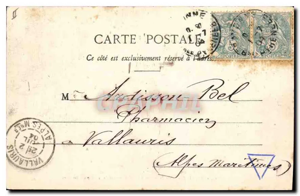 Biarritz — Wellen am Côte des Basques-Establishment — Eug. Pacault, Verleger-Fotograf, Biarritz, Nr. 14 - Rückseite