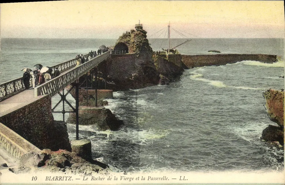 Biarritz — Der Felsen der Jungfrau und die Brücke — LL. N°10 - Vorderseite