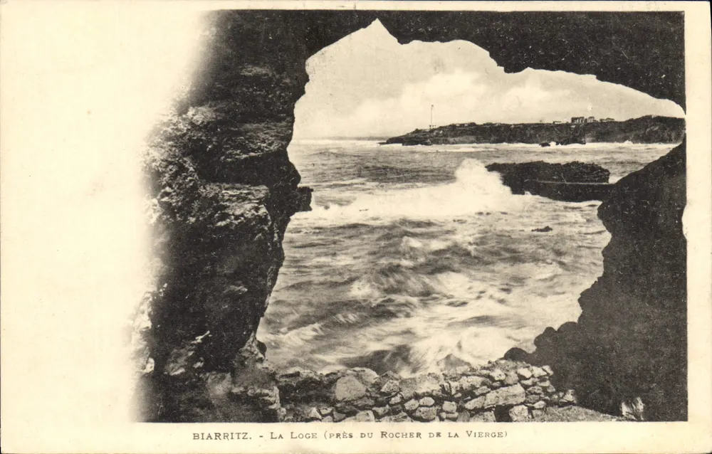 Biarritz - La Loge (bei Rocher de la Vierge) — Aussicht von einer Felsenhöhle - Vorderseite