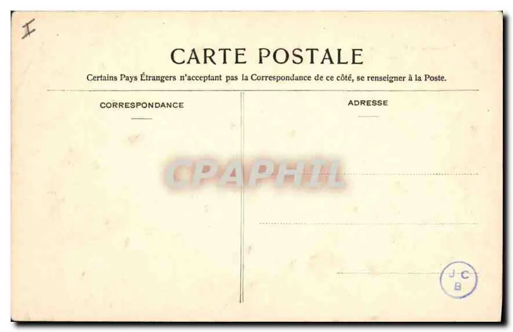 Biarritz — Begegnung von Wellen vor den Bädern — Chiché Ouvrard, Nr. 414 - Rückseite