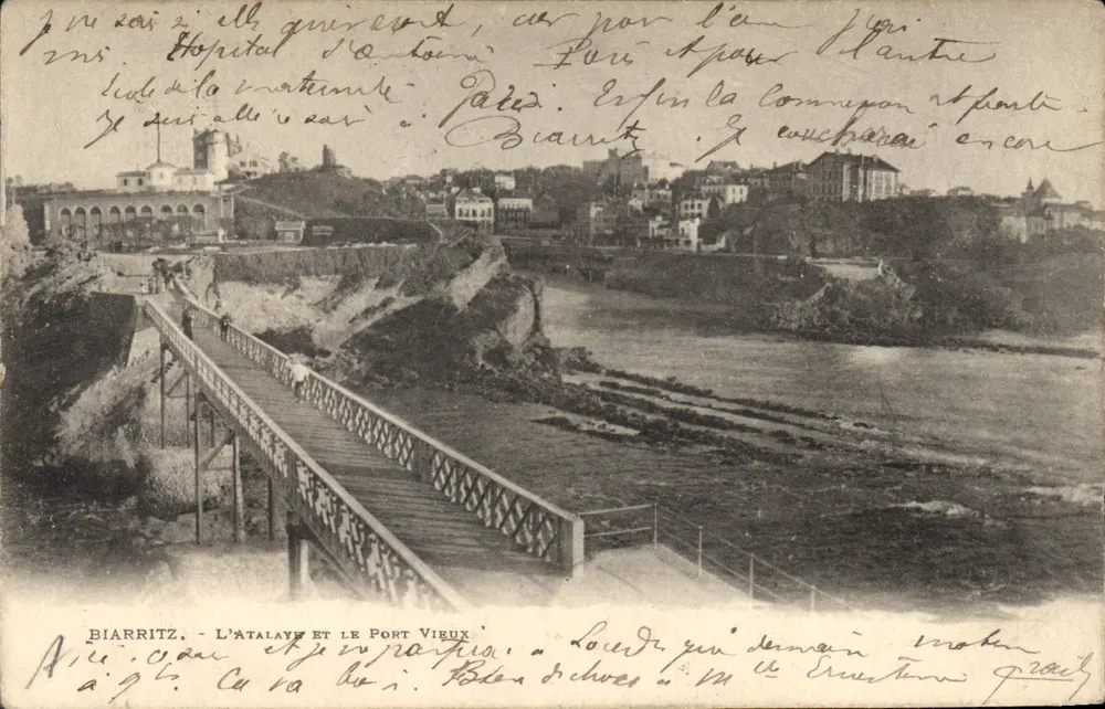 Biarritz - L'Atalaye und der alte Hafen — unbekannter Verlag, Seriennummer nicht sichtbar - Vorderseite