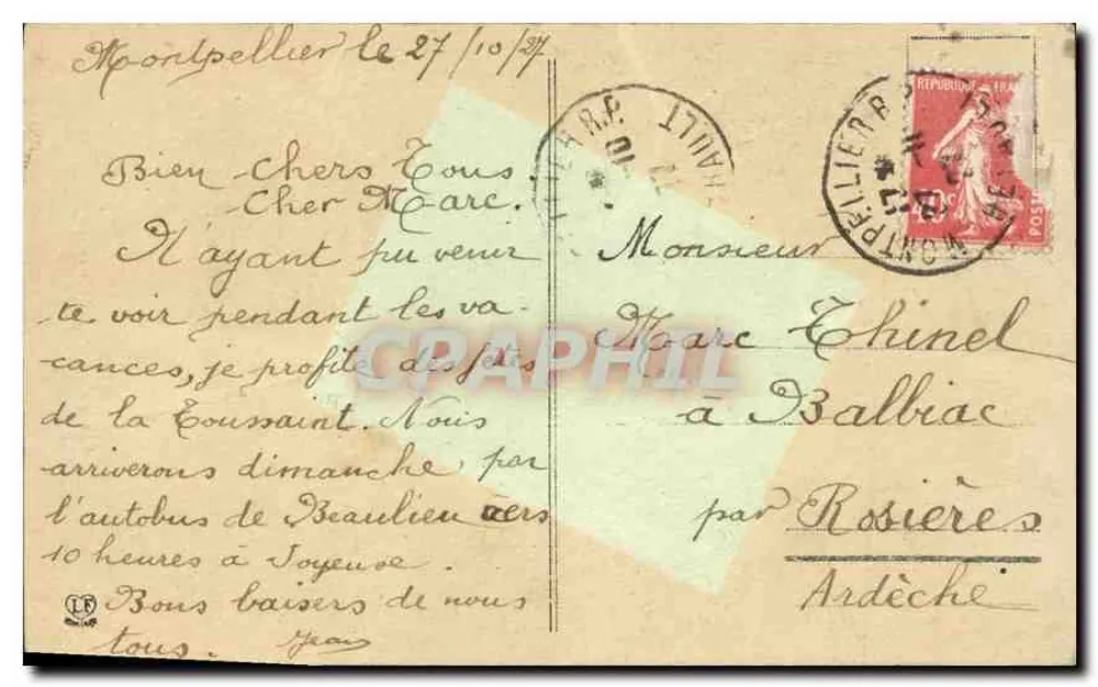 Pau — Estátua de Henri IV — tipo Labrousse & Cie, Toulouse - Verso