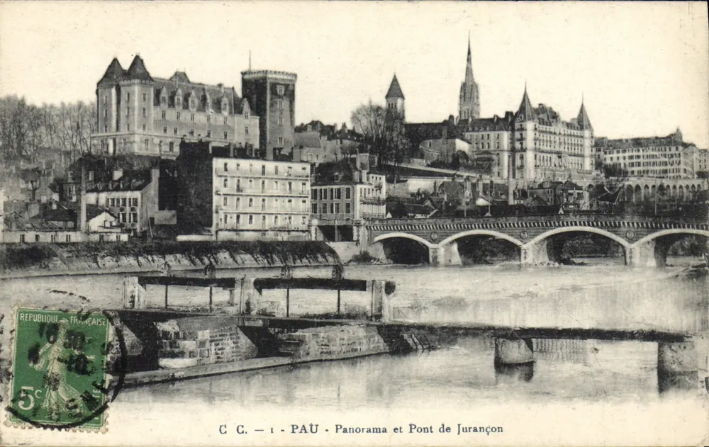 Pau — Panorama und Brücke von Jurançon — C.C. - 1 - Vorderseite