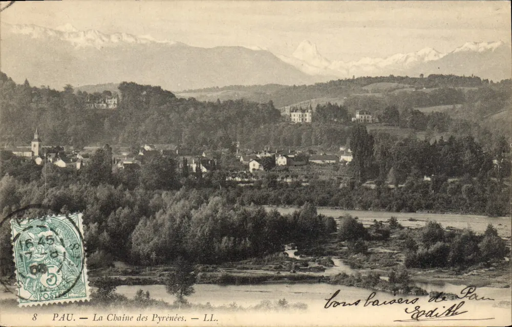 Pau — A Cadeia dos Pirineus — LL. - Frente