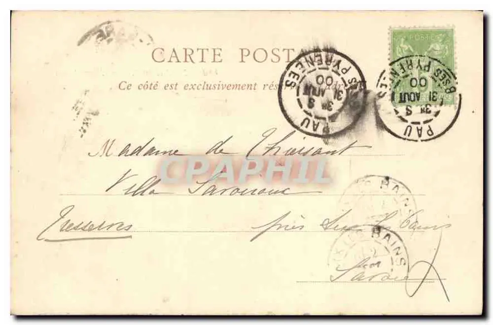 Pau — Estátua de Henrique IV — ND Plot - Verso