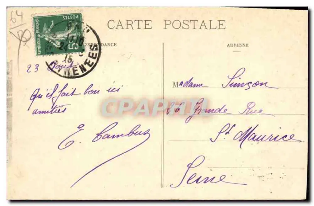 Pau - Panorama e Ponte de Jurançon — C.C. - I - Verso