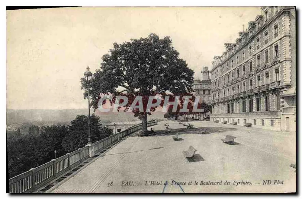 Pau — Das Hotel de France und der Boulevard des Pyrénées — ND Phot - Vorderseite