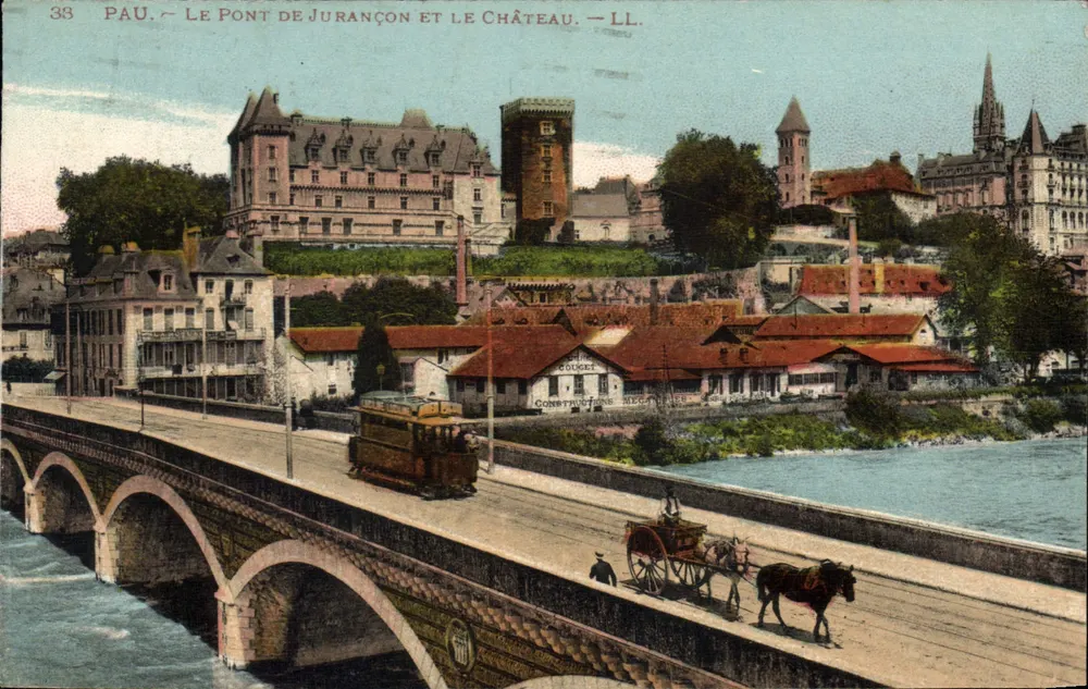 Pau — Die Brücke von Jurançon und das Schloss — LL. - Vorderseite