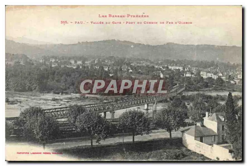 Pau - Tal der Gave - Eisenbahnbrücke von Oloron — Phototype Labouche Pérès Toulouse - Vorderseite