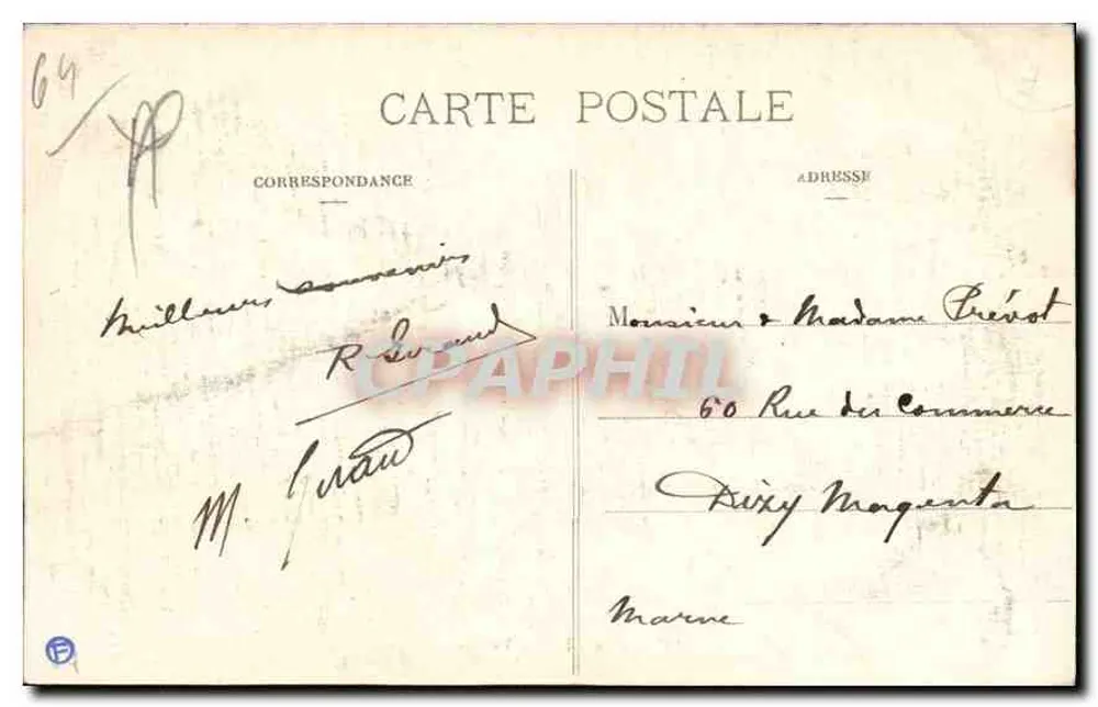 PAU - Panoramische uitzicht — C.C. - x bis — uitgever C.C. (C. C. ?) - Achterkant
